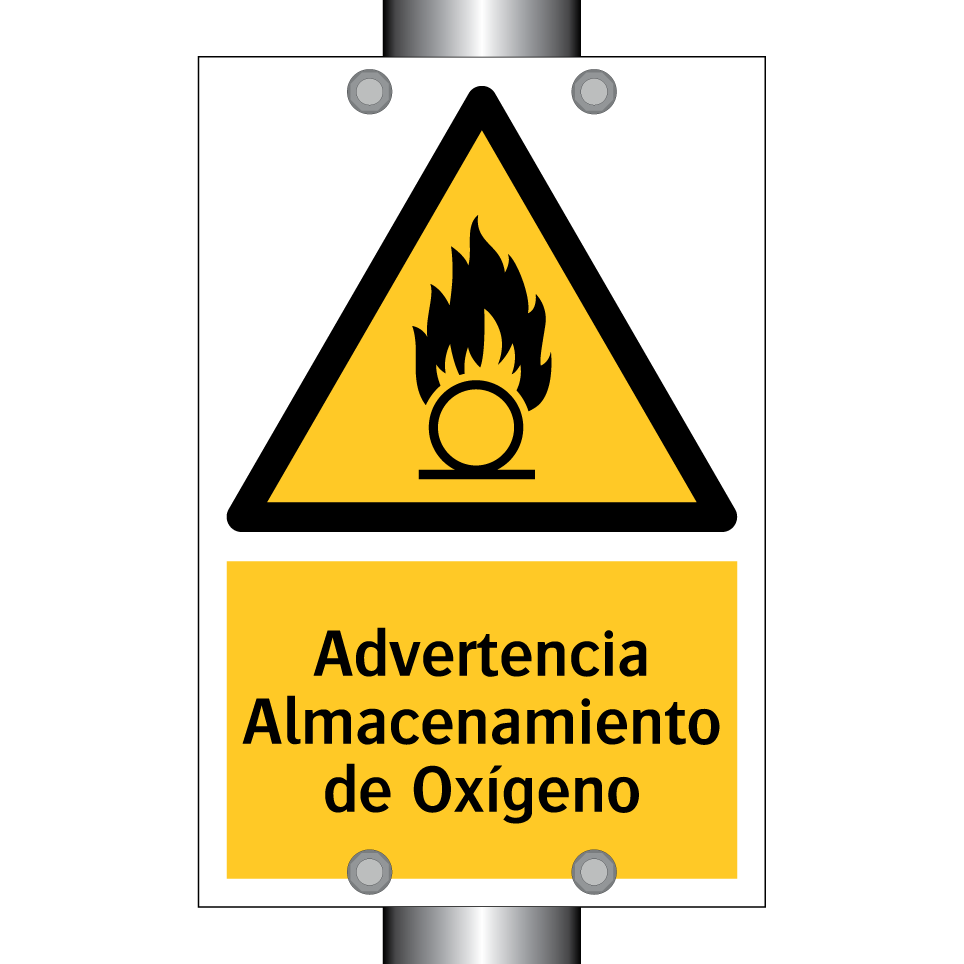 Advertencia Almacenamiento de Oxígeno