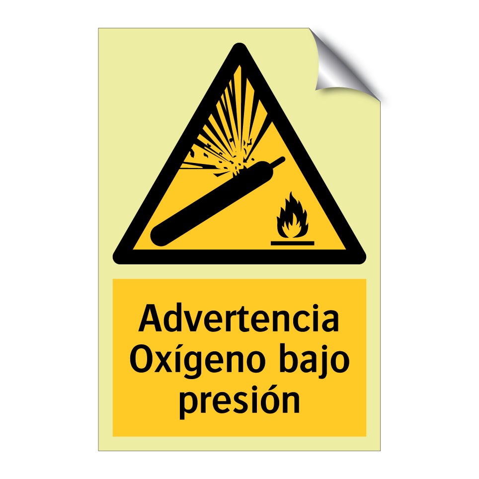 Advertencia Oxígeno bajo presión