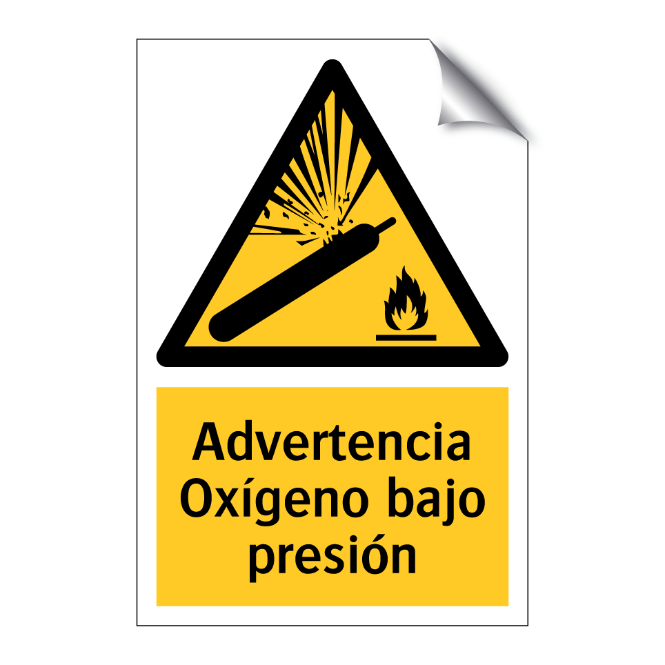 Advertencia Oxígeno bajo presión