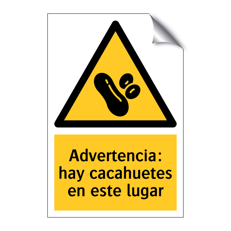 Advertencia: hay cacahuetes en este lugar