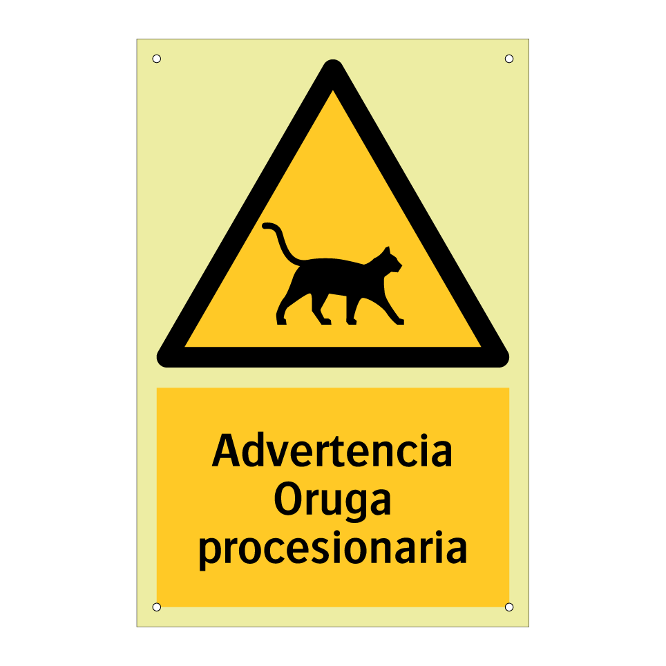 Advertencia Oruga procesionaria