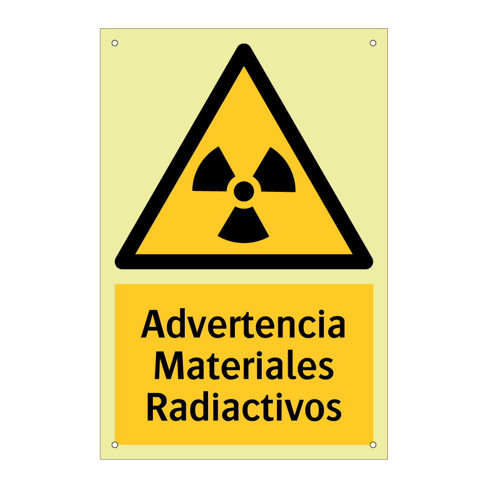 Advertencia Materiales Radiactivos
