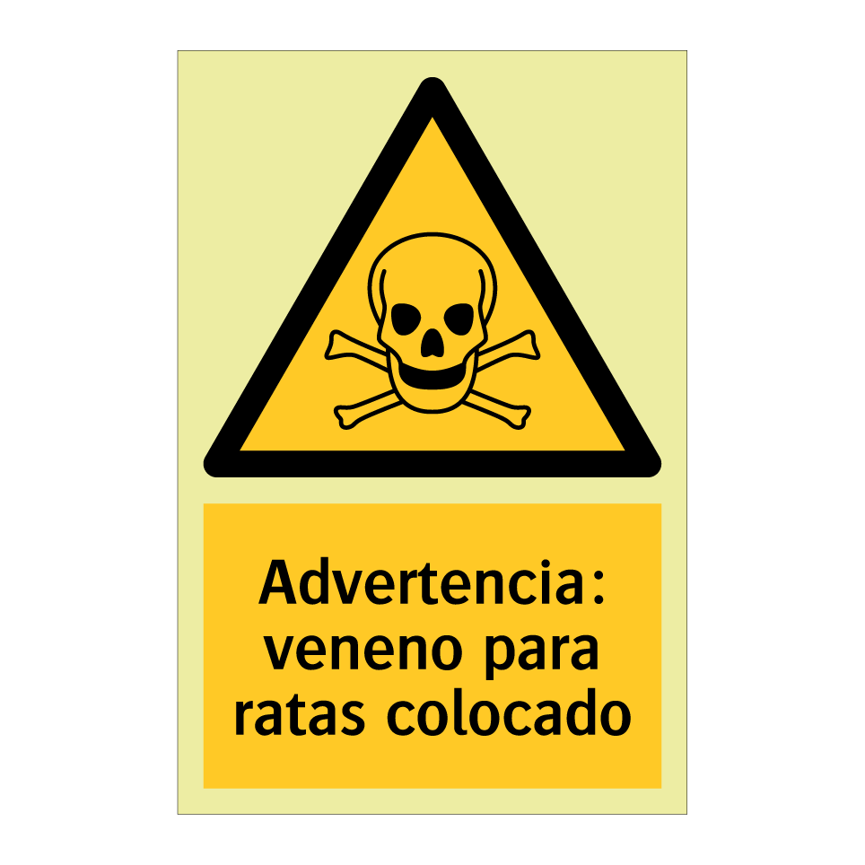 Advertencia: veneno para ratas colocado