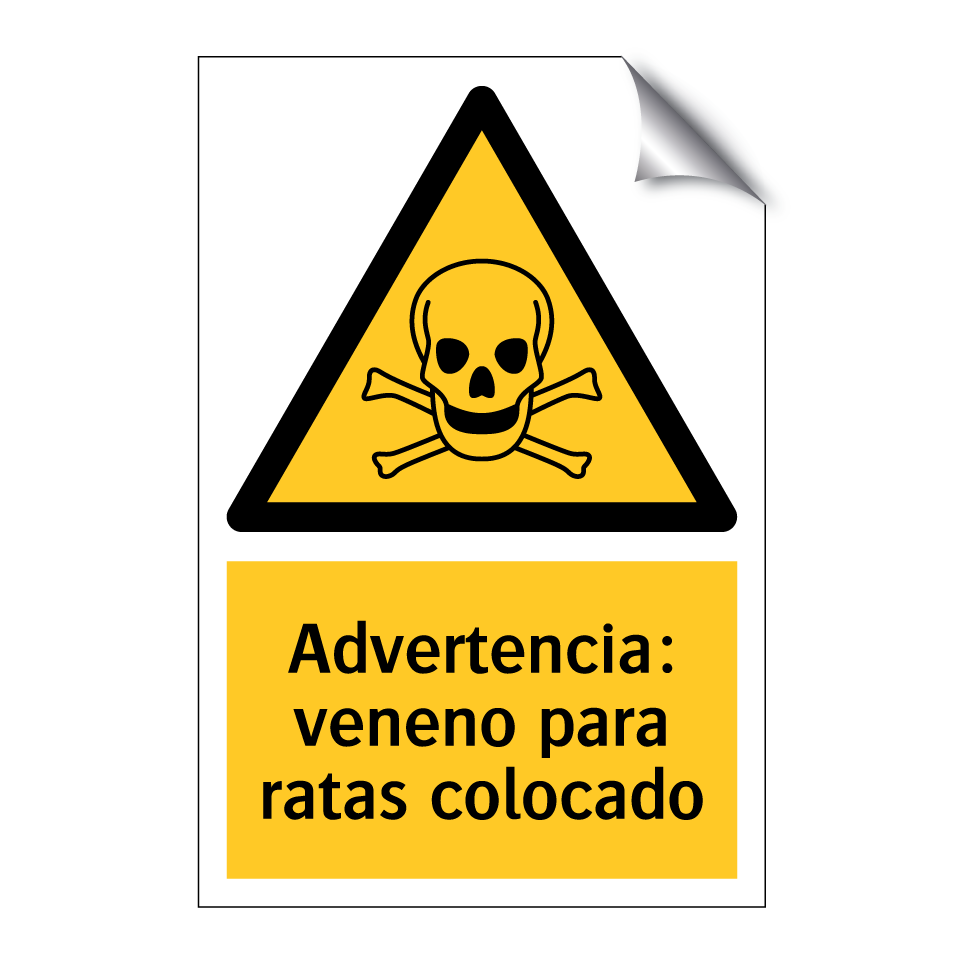 Advertencia: veneno para ratas colocado