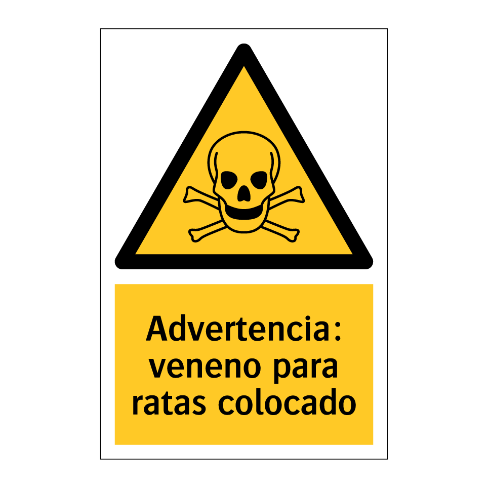 Advertencia: veneno para ratas colocado