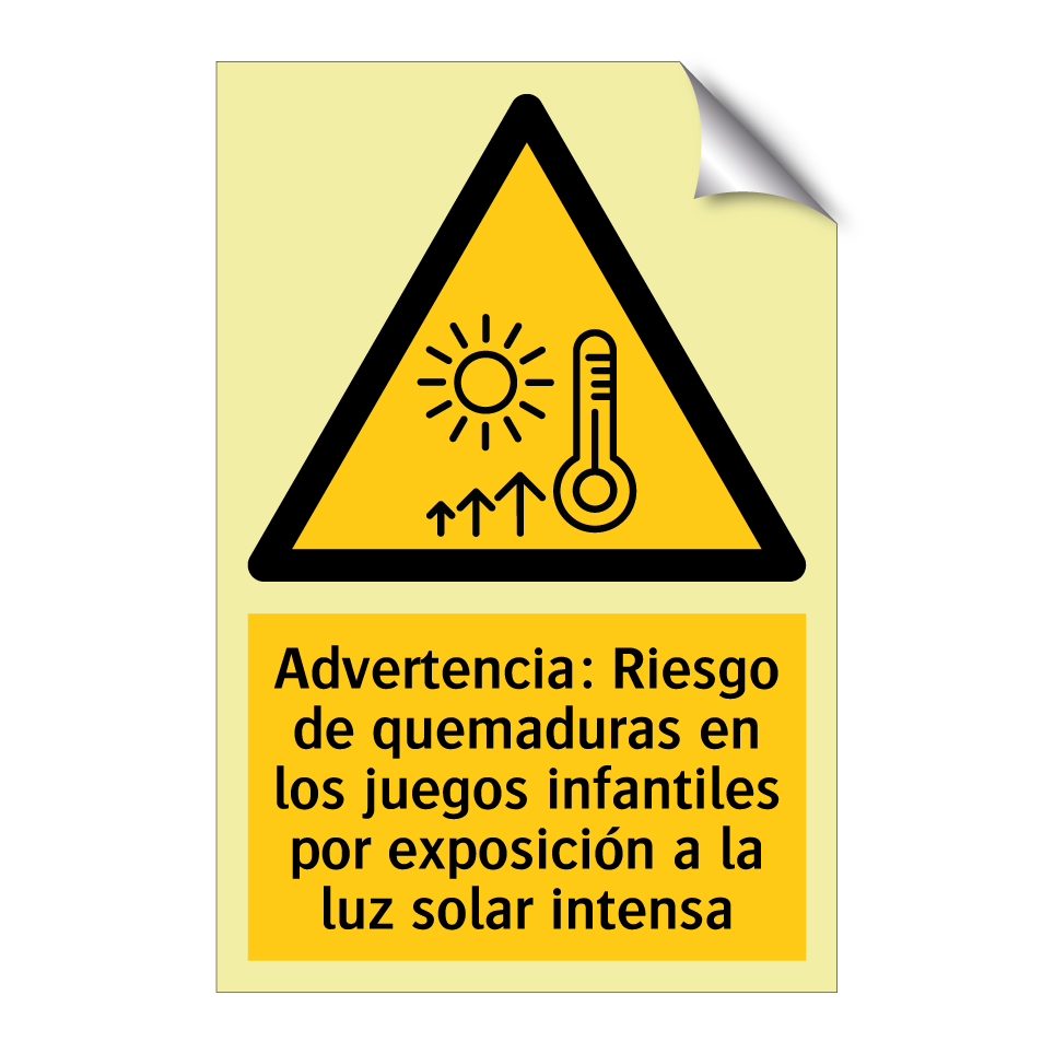 Advertencia: Riesgo de quemaduras en los juegos infantiles por exposición a la luz solar intensa