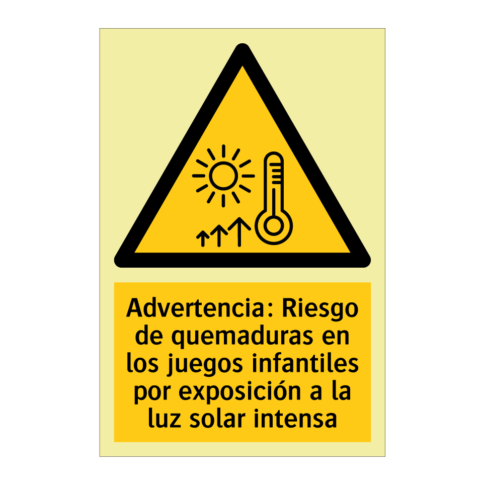 Advertencia: Riesgo de quemaduras en los juegos infantiles por exposición a la luz solar intensa