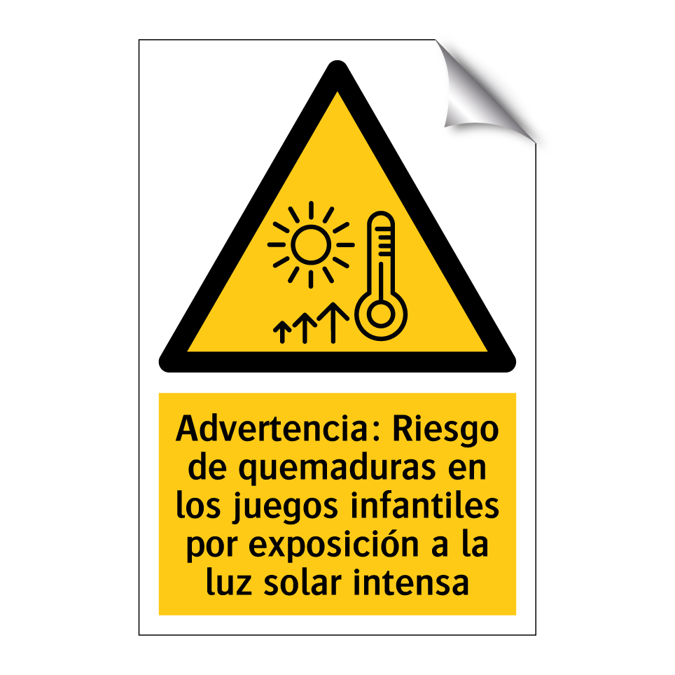 Advertencia: Riesgo de quemaduras en los juegos infantiles por exposición a la luz solar intensa