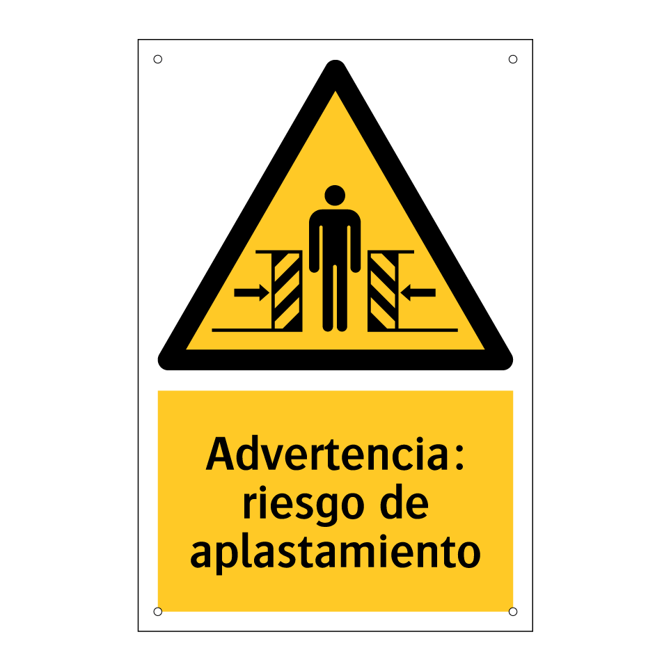 Advertencia: riesgo de aplastamiento