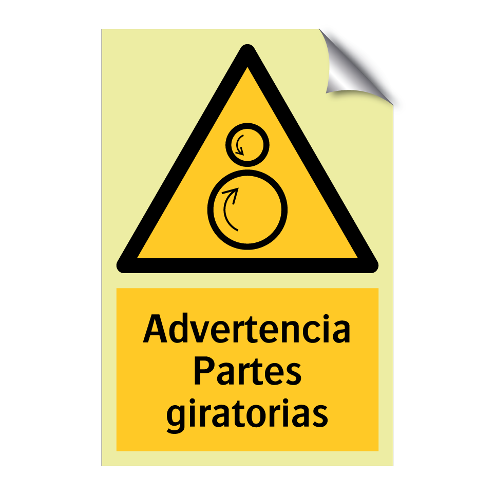 Advertencia Partes giratorias