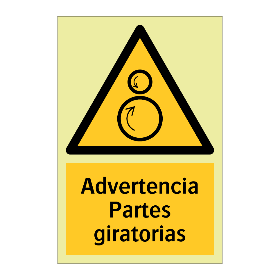 Advertencia Partes giratorias