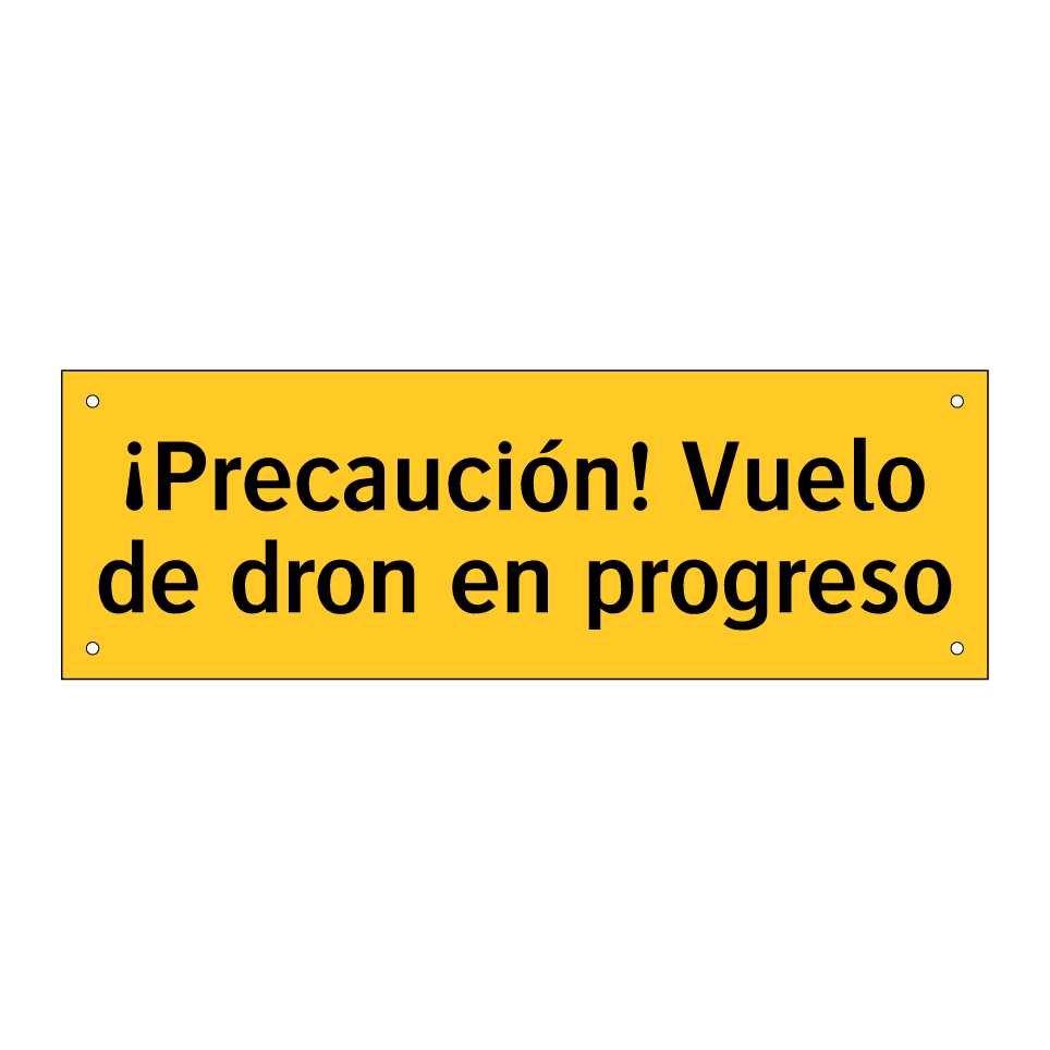 ¡Precaución! Vuelo de dron en progreso