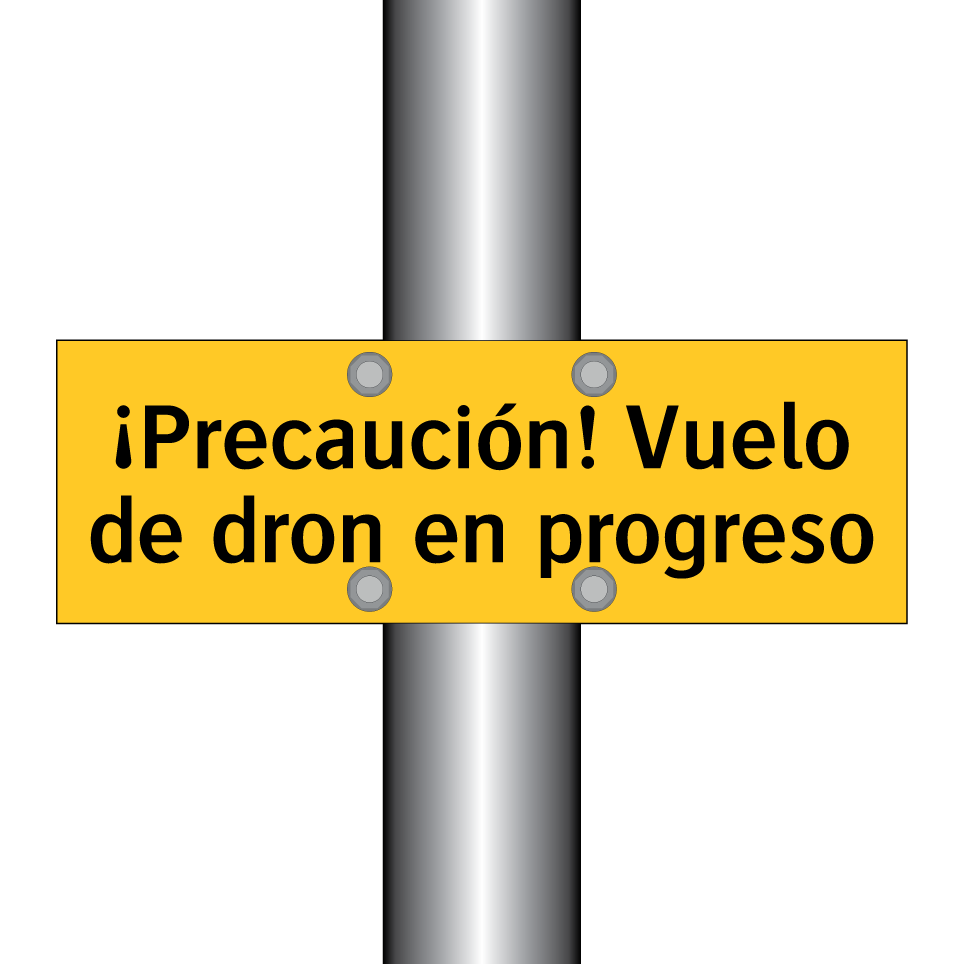 ¡Precaución! Vuelo de dron en progreso