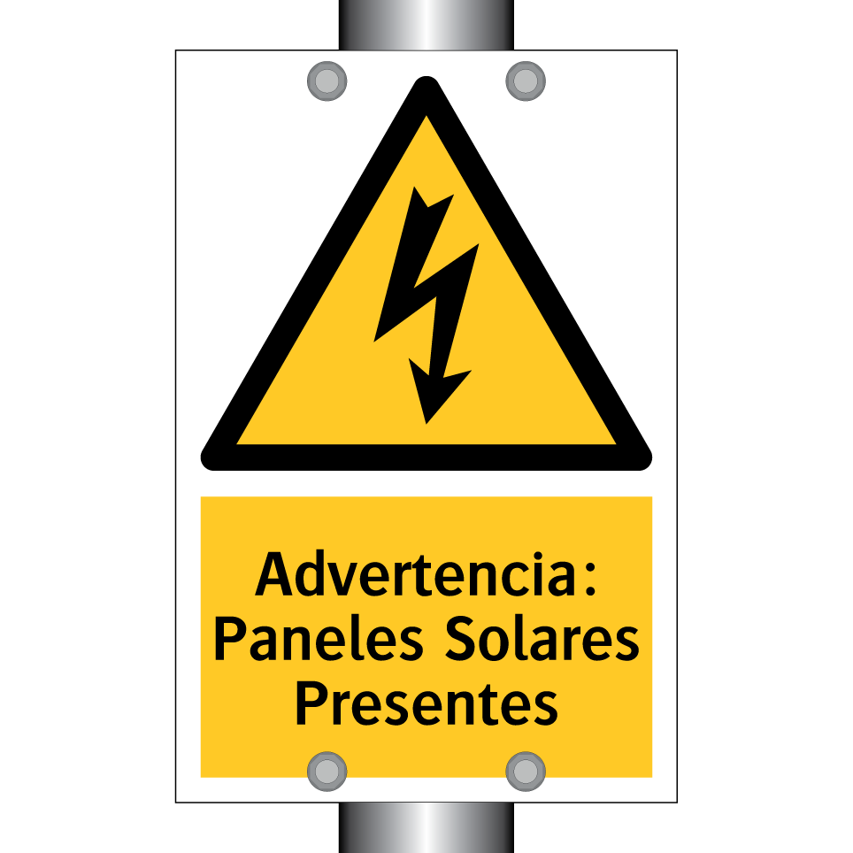Advertencia: Paneles Solares Presentes