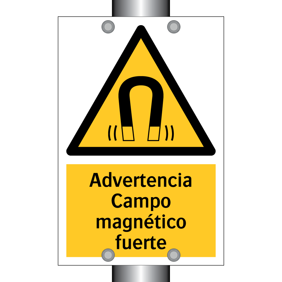 Advertencia Campo magnético fuerte