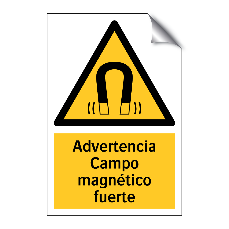 Advertencia Campo magnético fuerte