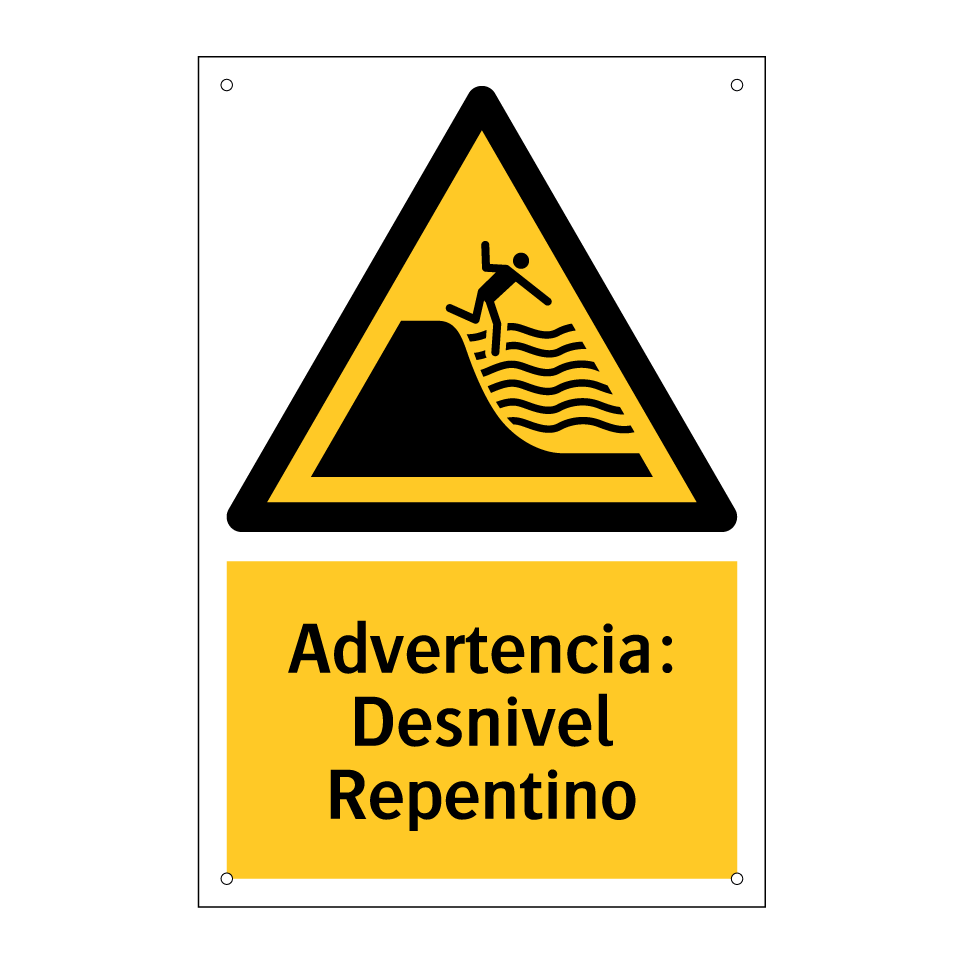 Advertencia: Desnivel Repentino