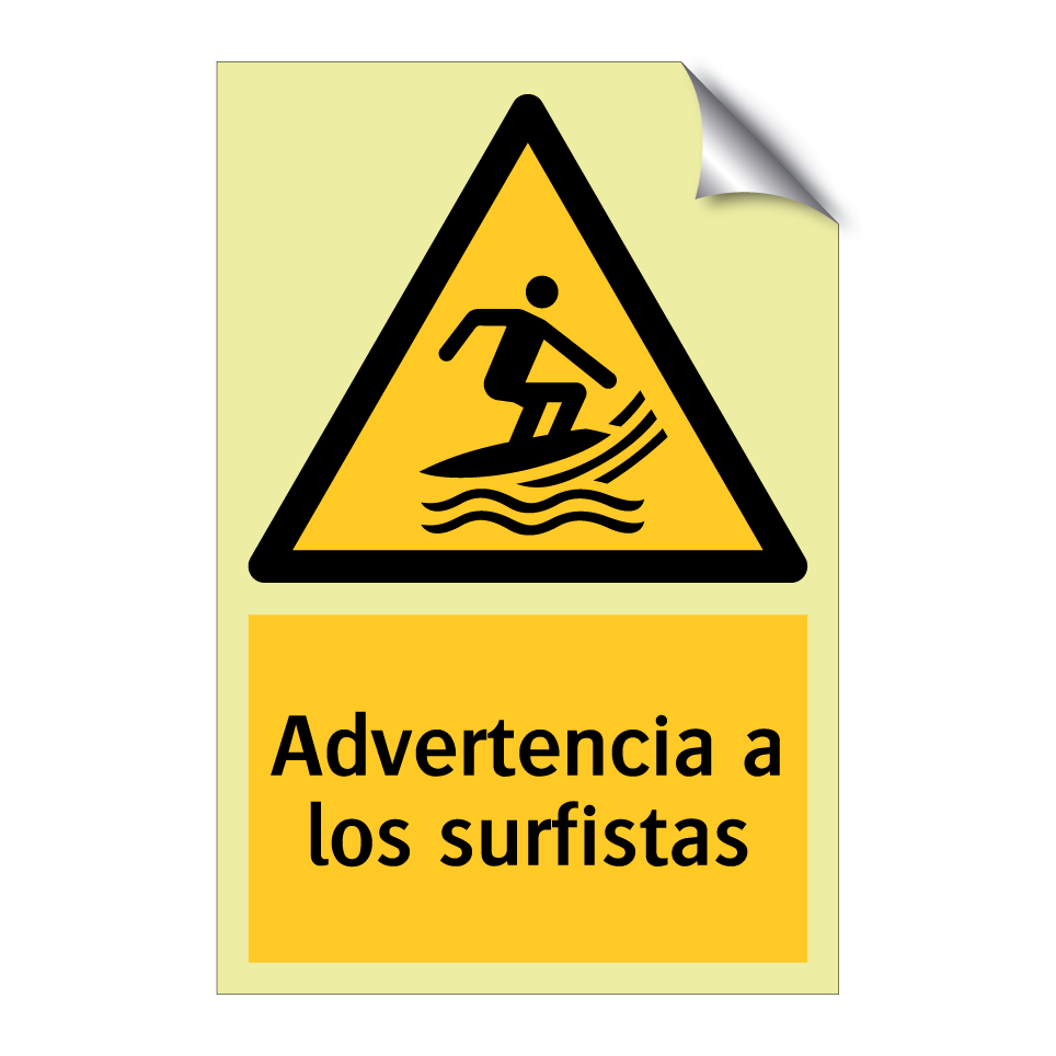 Advertencia a los surfistas