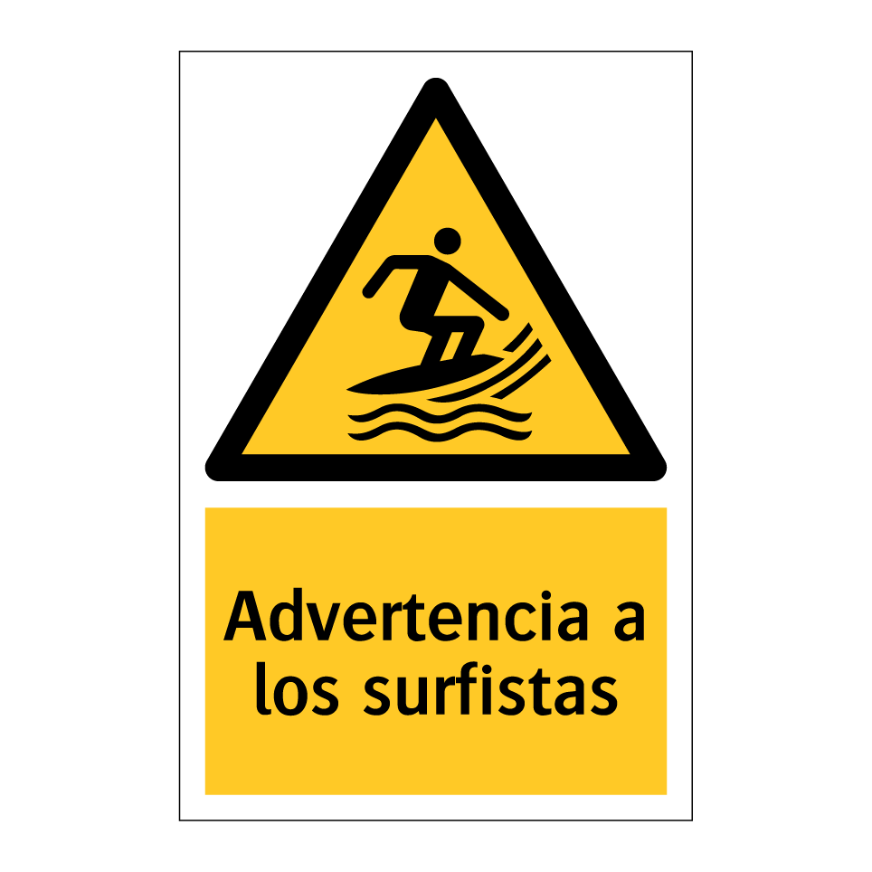 Advertencia a los surfistas