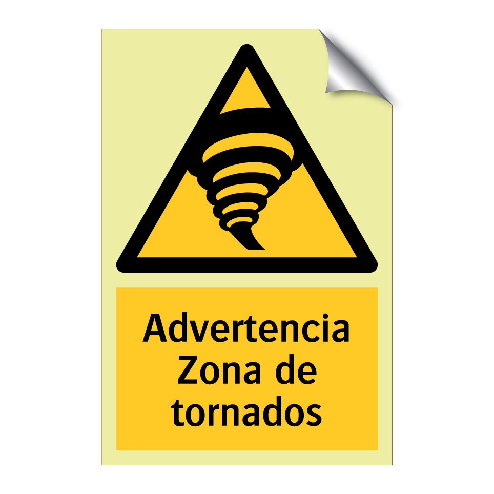Advertencia Zona de tornados