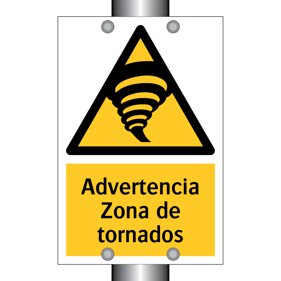 Advertencia Zona de tornados