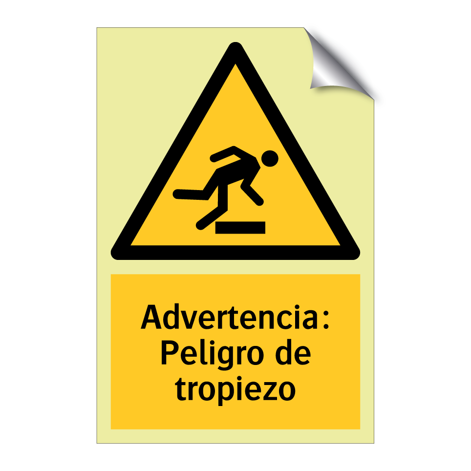 Advertencia: Peligro de tropiezo