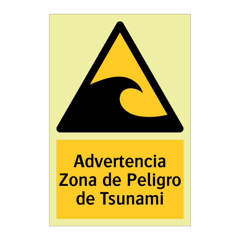 Advertencia Zona de Peligro de Tsunami