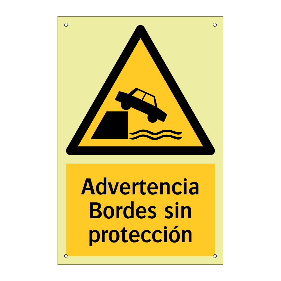 Advertencia Bordes sin protección