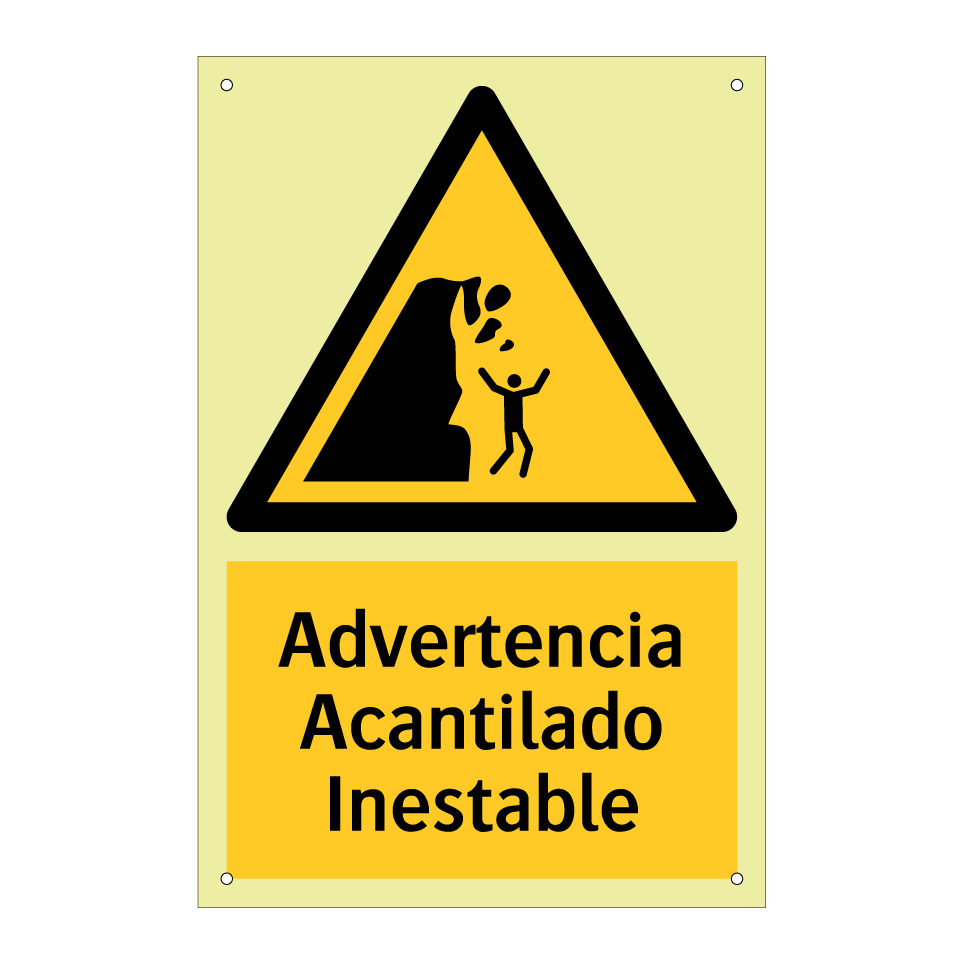 Advertencia Acantilado Inestable