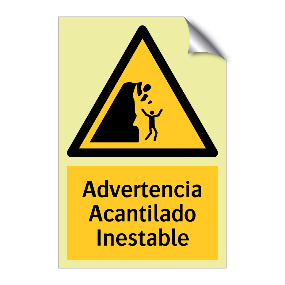 Advertencia Acantilado Inestable