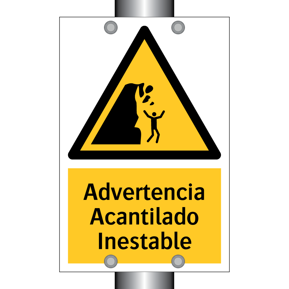Advertencia Acantilado Inestable