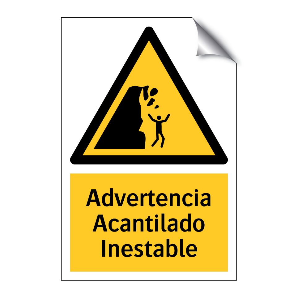 Advertencia Acantilado Inestable