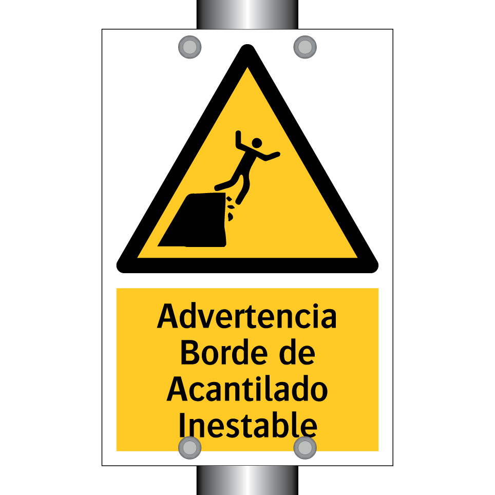 Advertencia Borde de Acantilado Inestable