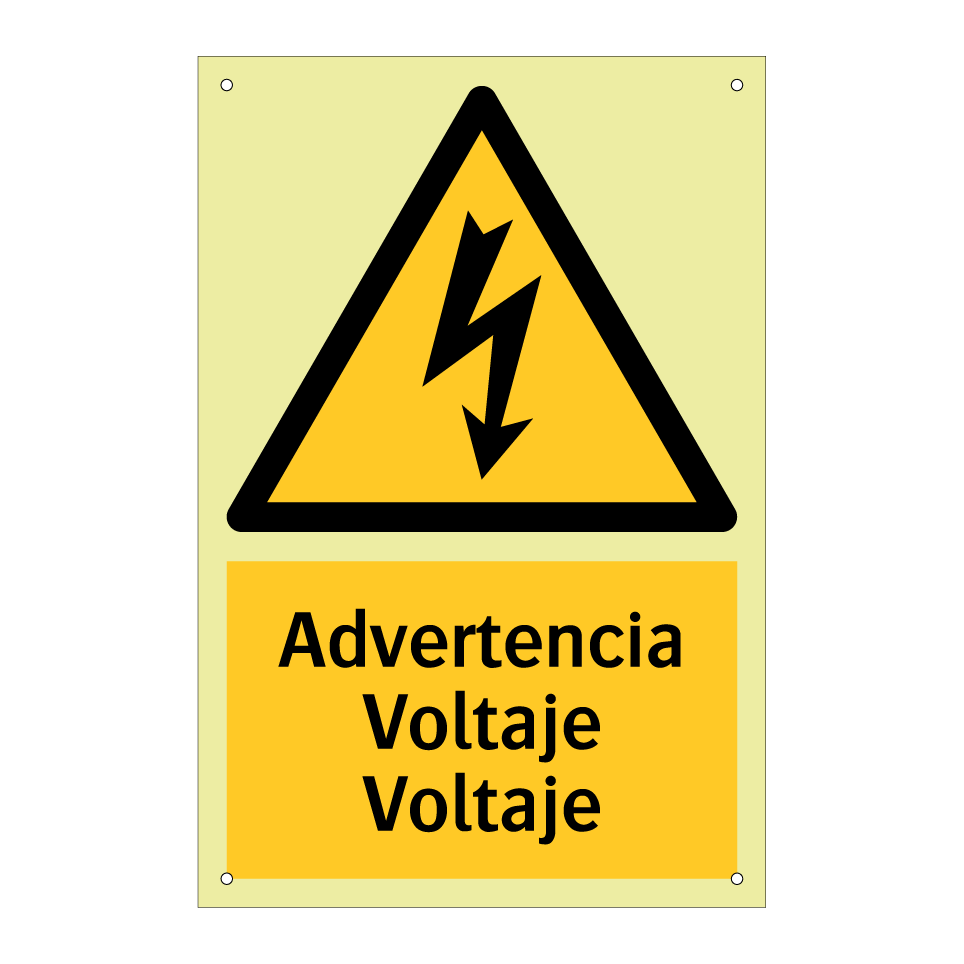 Advertencia Voltaje Voltaje