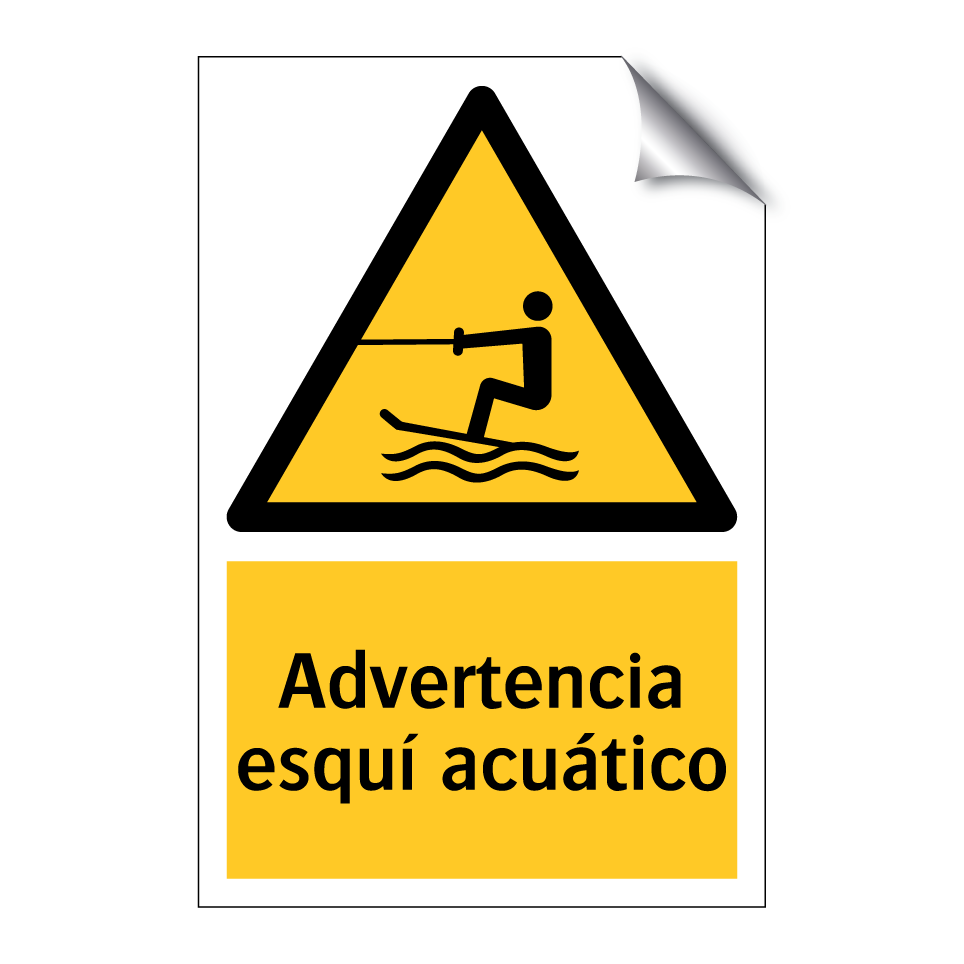 Advertencia esquí acuático