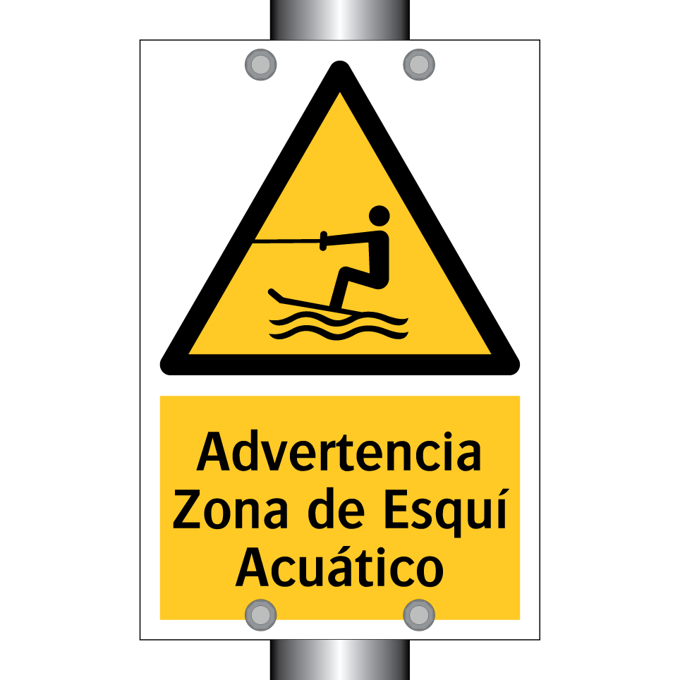 Advertencia Zona de Esquí Acuático