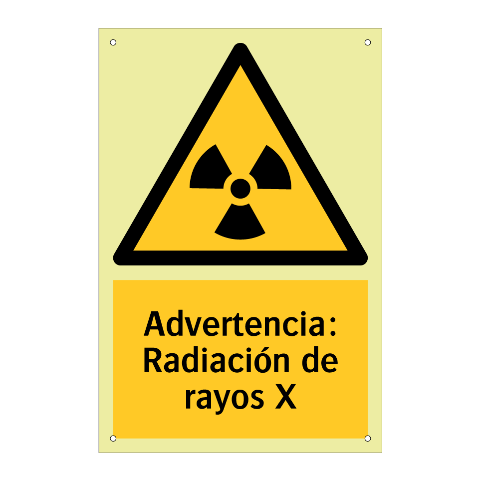 Advertencia: Radiación de rayos X