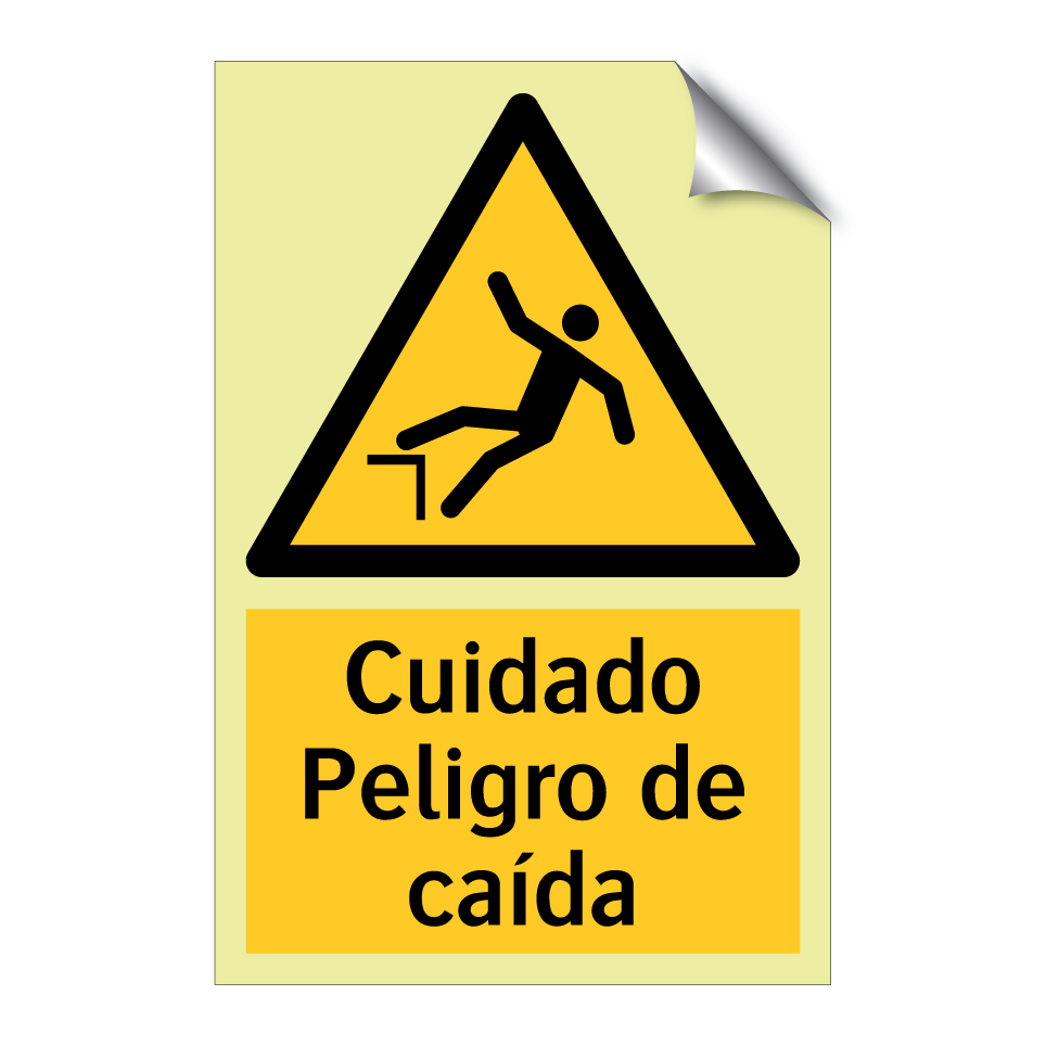 Cuidado Peligro de caída