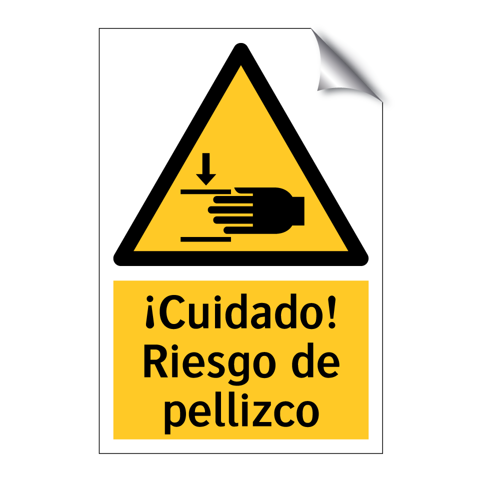 ¡Cuidado! Riesgo de pellizco