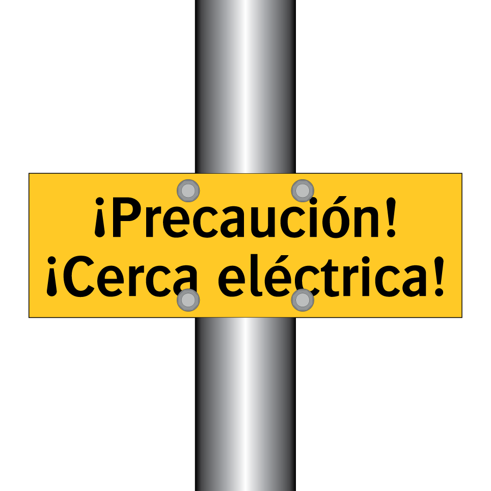 ¡Precaución! ¡Cerca eléctrica!