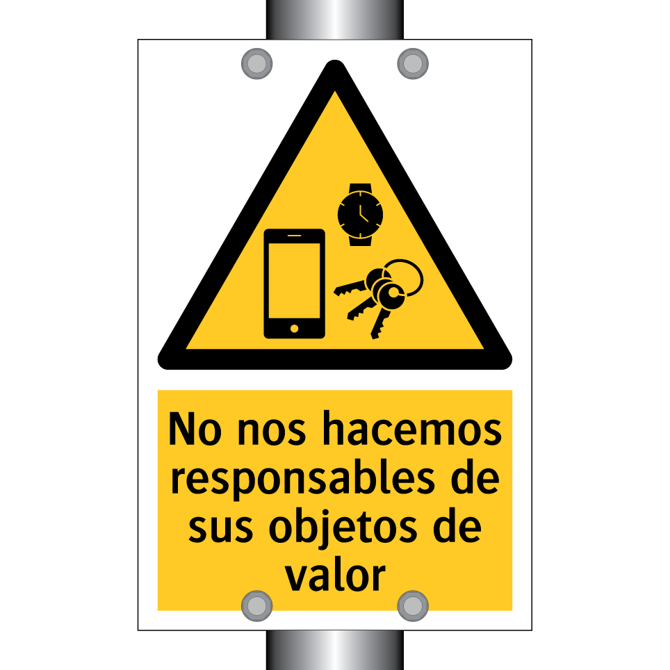 No nos hacemos responsables de sus objetos de valor
