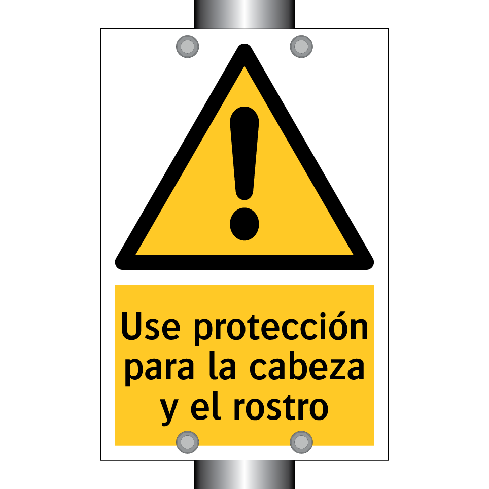 Use protección para la cabeza y el rostro