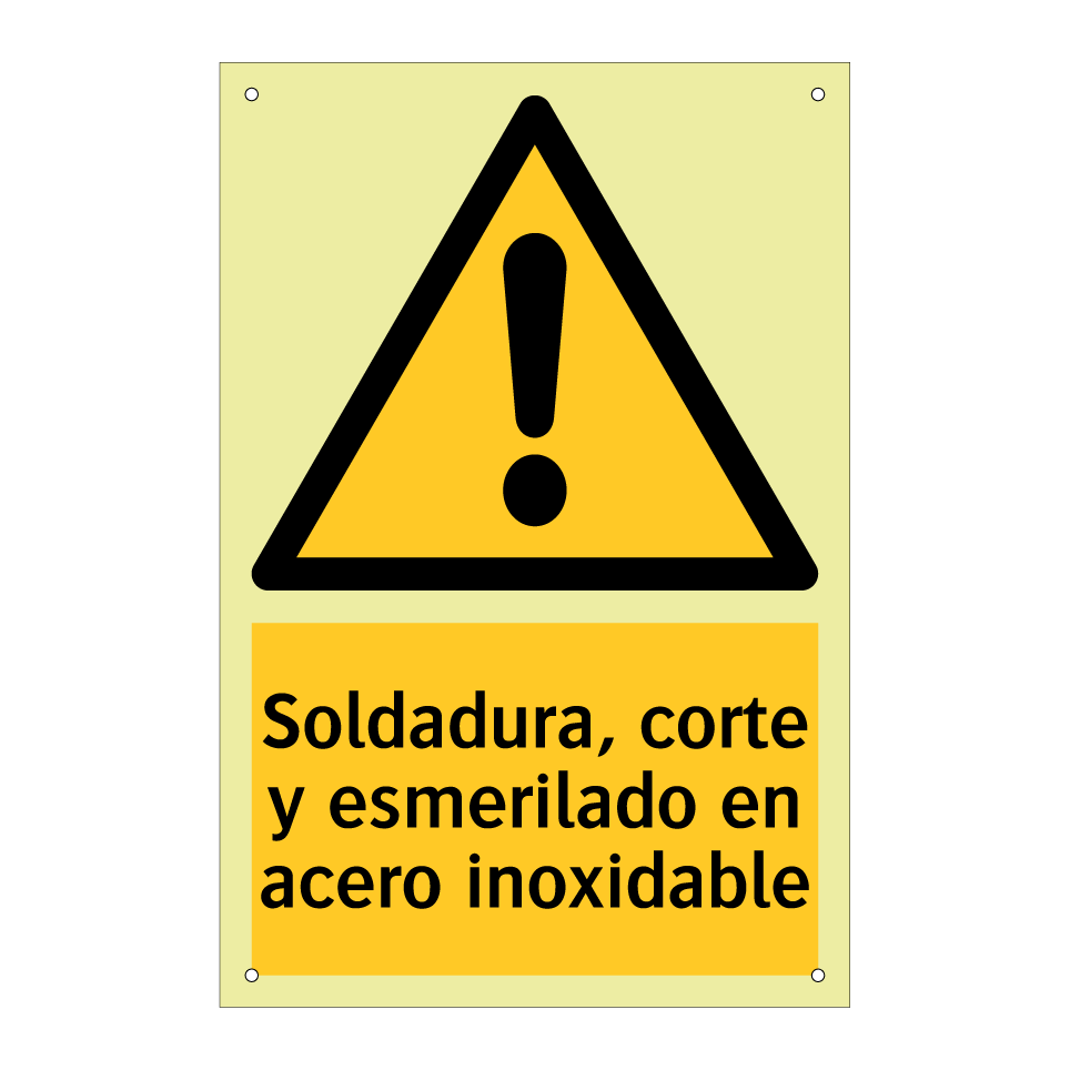 Soldadura, corte y esmerilado en acero inoxidable