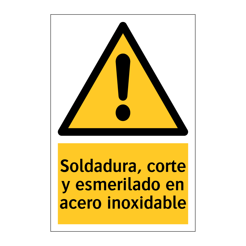 Soldadura, corte y esmerilado en acero inoxidable