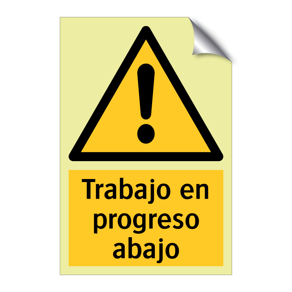 Trabajo en progreso abajo