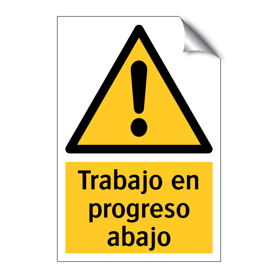 Trabajo en progreso abajo