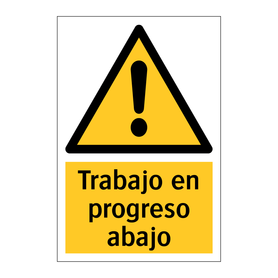 Trabajo en progreso abajo