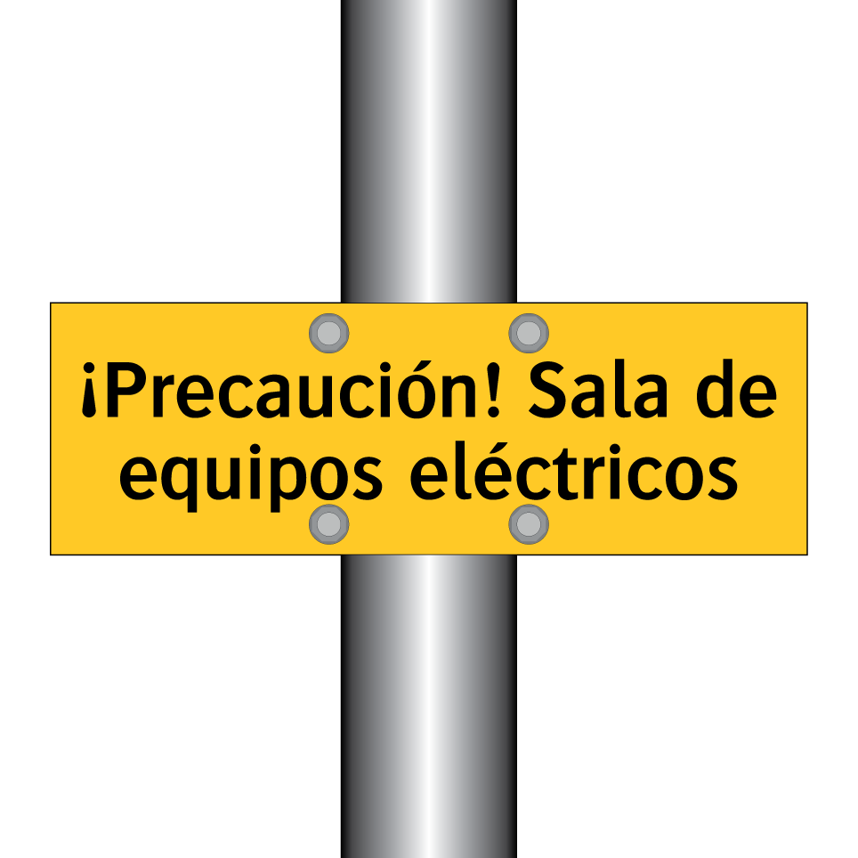 ¡Precaución! Sala de equipos eléctricos