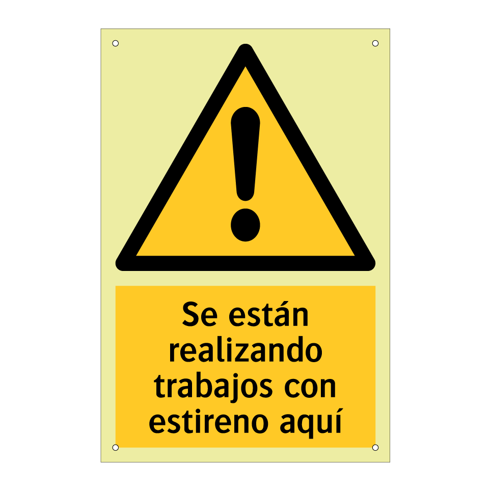 Se están realizando trabajos con estireno aquí