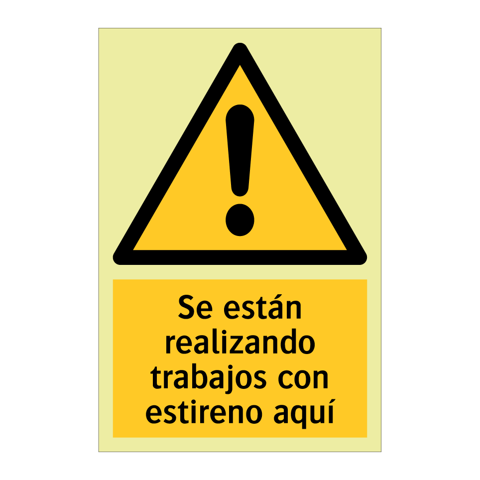 Se están realizando trabajos con estireno aquí